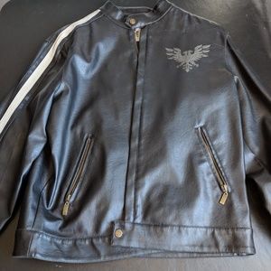 Toxic Hazard Black Leather Jacket